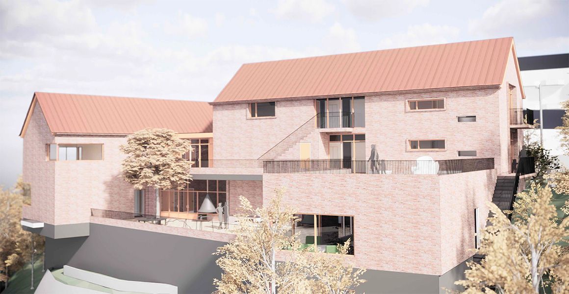 Barnekreftforeningens familiehus skisse