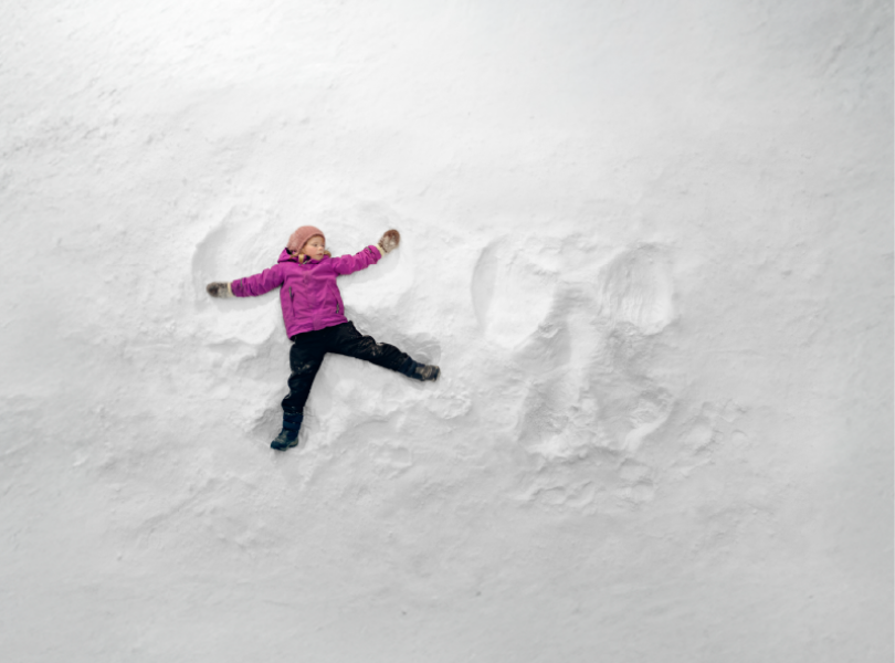 Barn - engel i sneen